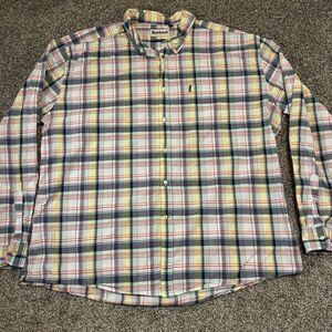 Barbour Tailored Fit Men's XXL Multicolor Plaid‎ Long Sleeve Button Shirt